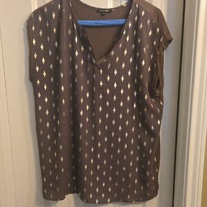 Papermoon Olive Green Tank with Gold Diamond Motif